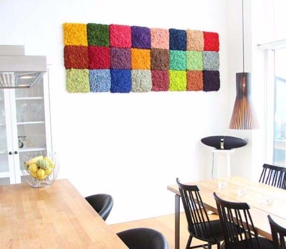 Moos Wandverkleidung - Amalia - 25 x 25 cm - Apfelgrün - 12