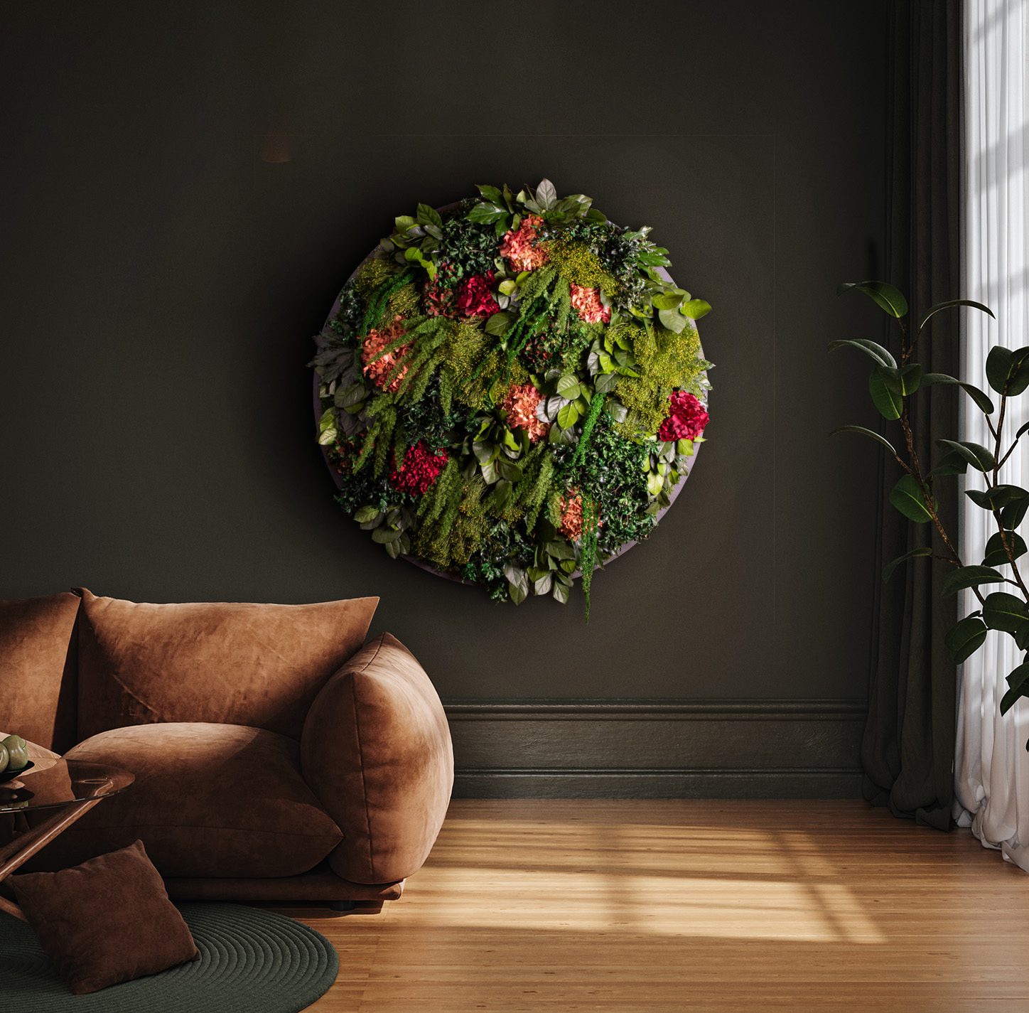 Moosbild Wild Hydrangea