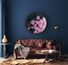 Moosbild Hortensien blau / lila