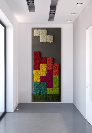 Moos Wandverkleidung - Amalia - 25 x 25 cm - Apfelgrün - 11